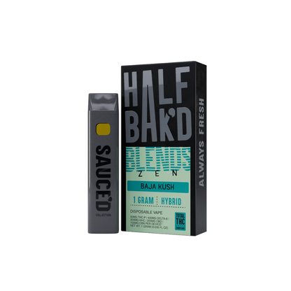 Half Bak'd Sauced Collection Blends Disposable 1 Gram - Baja Kush