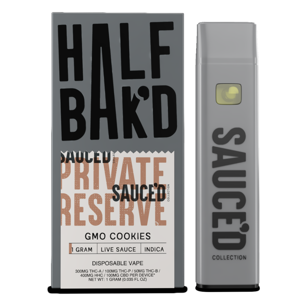 Half Bak'd Private Reserve Live Sauce Disposable Vape 1G