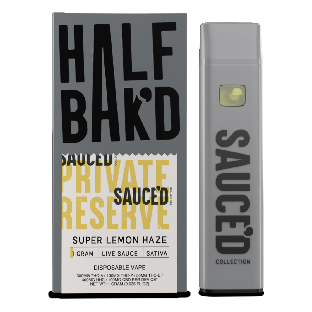Half Bak'd Private Reserve Live Sauce Disposable Vape 1G
