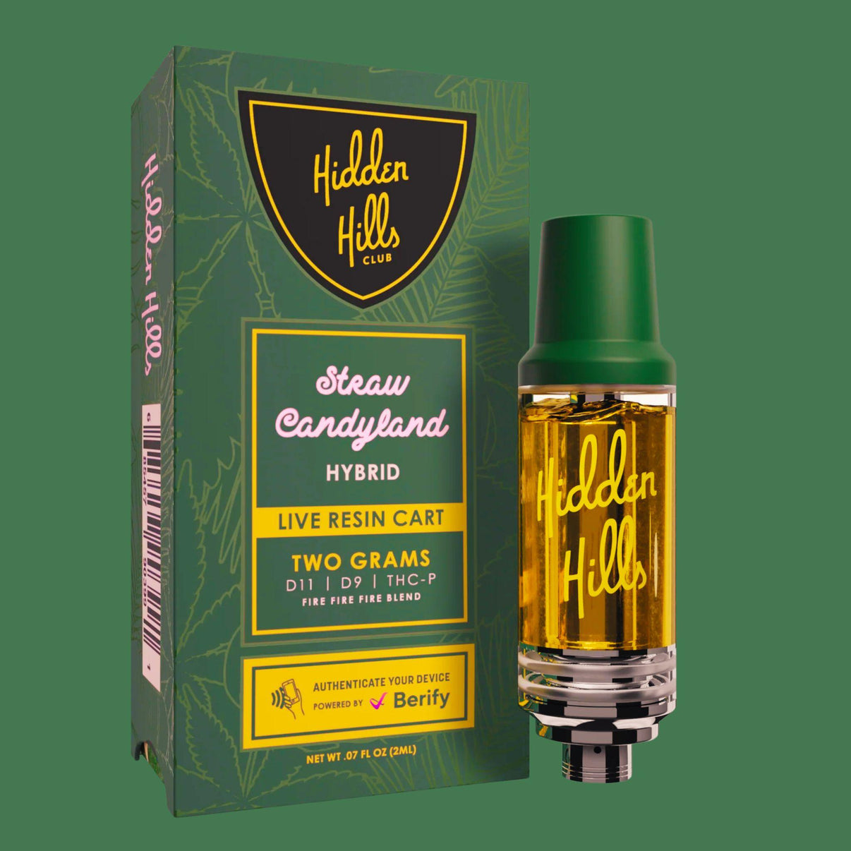 Hidden Hills Cart Fire Fire Blend Cartridge 2G | THC Vape Carts | HQD Tech USA