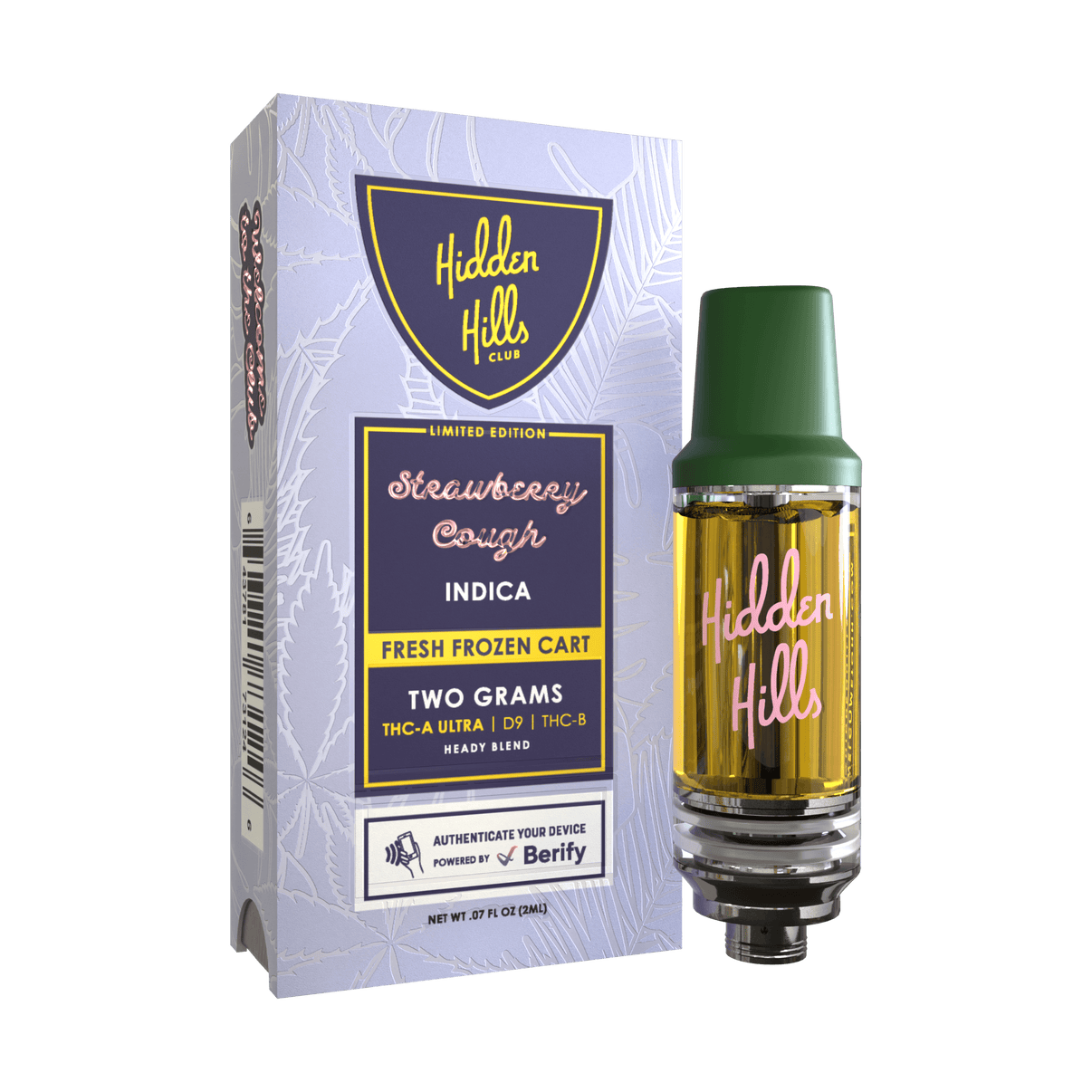 Hidden Hills Heady Blend Fresh Frozen Cartridge 2G | THC Vape Carts | HQD Tech USA