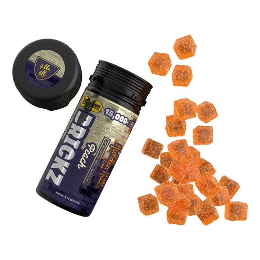 Hidden Hills Heady Blend THC-A Peach Gummies - 15,000mg - hqdtechusa