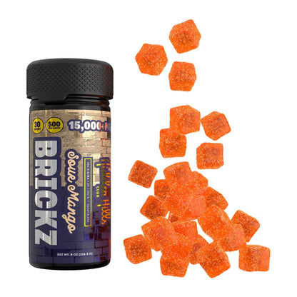 Hidden Hills Heady Blend THC-A Sour Mango Gummies - 15,000mg - hqdtechusa