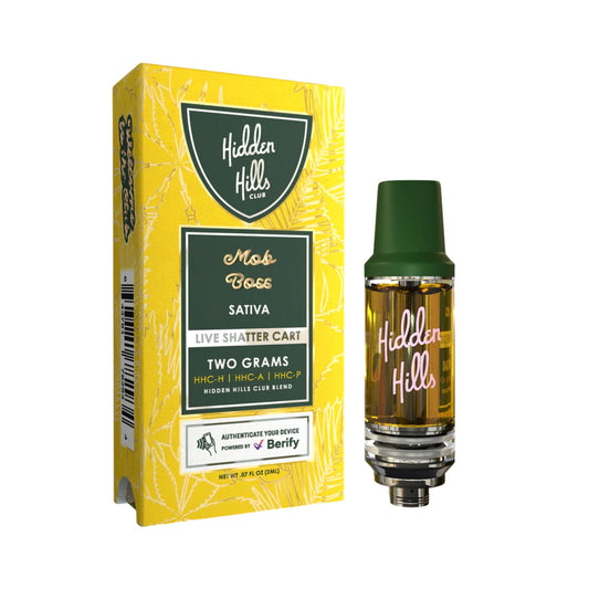 Hidden Hills Live Shatter HHC Mob Boss Cartridge - 2000mg - hqdtechusa