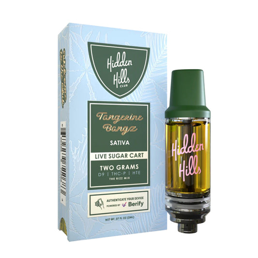 Hidden Hills Live Sugar Tangerine Bangz Cartridge - 2000mg - hqdtechusa