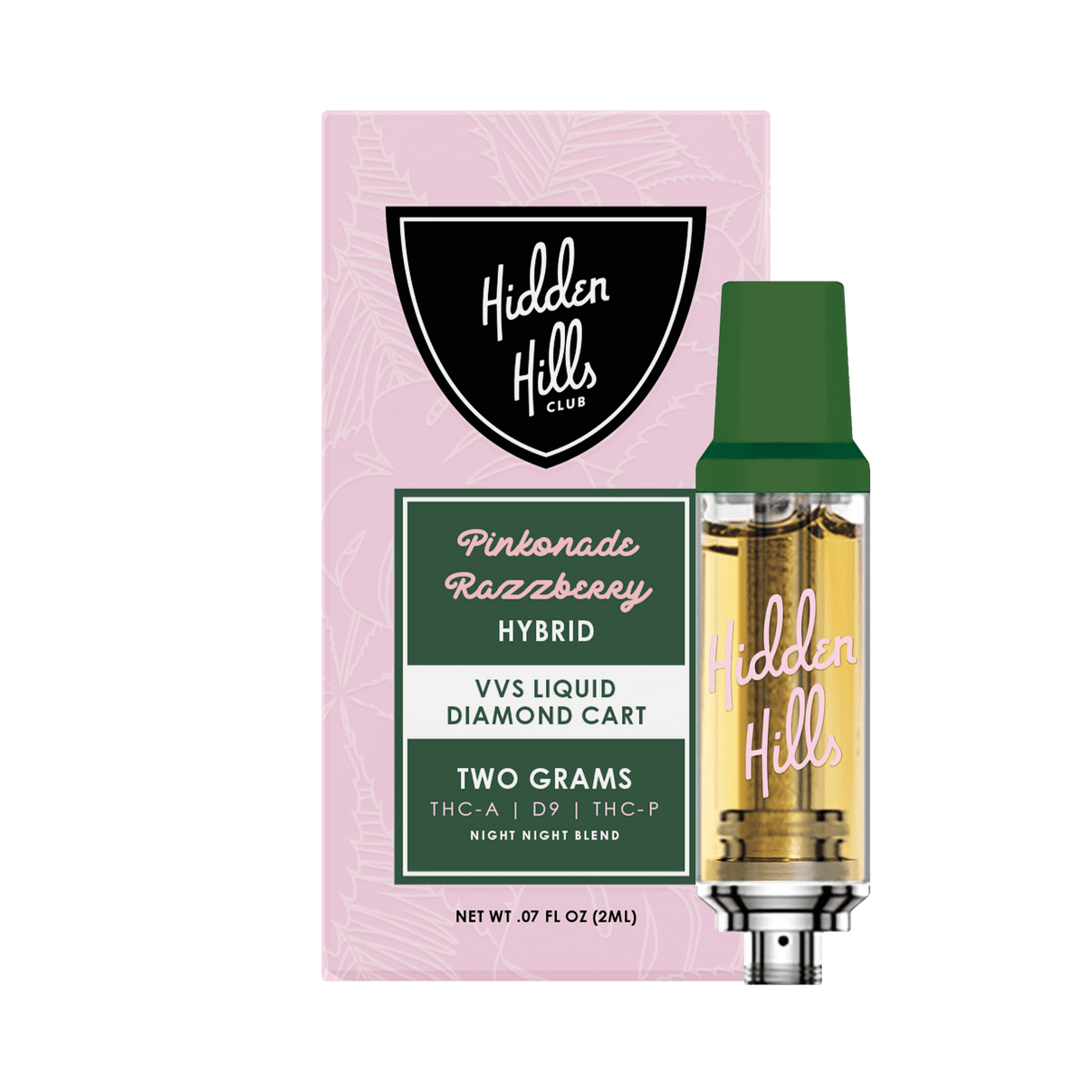 Hidden Hills Night Night Blend VVS Liquid Diamonds Live Resin Cartridge 2G | THC Vape Carts | HQD Tech USA