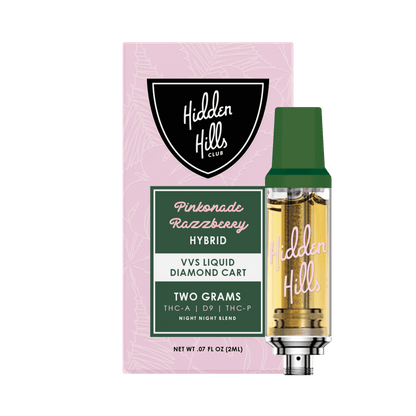 Hidden Hills Night Night Blend VVS Liquid Diamonds Live Resin Cartridge 2G | THC Vape Carts | HQD Tech USA