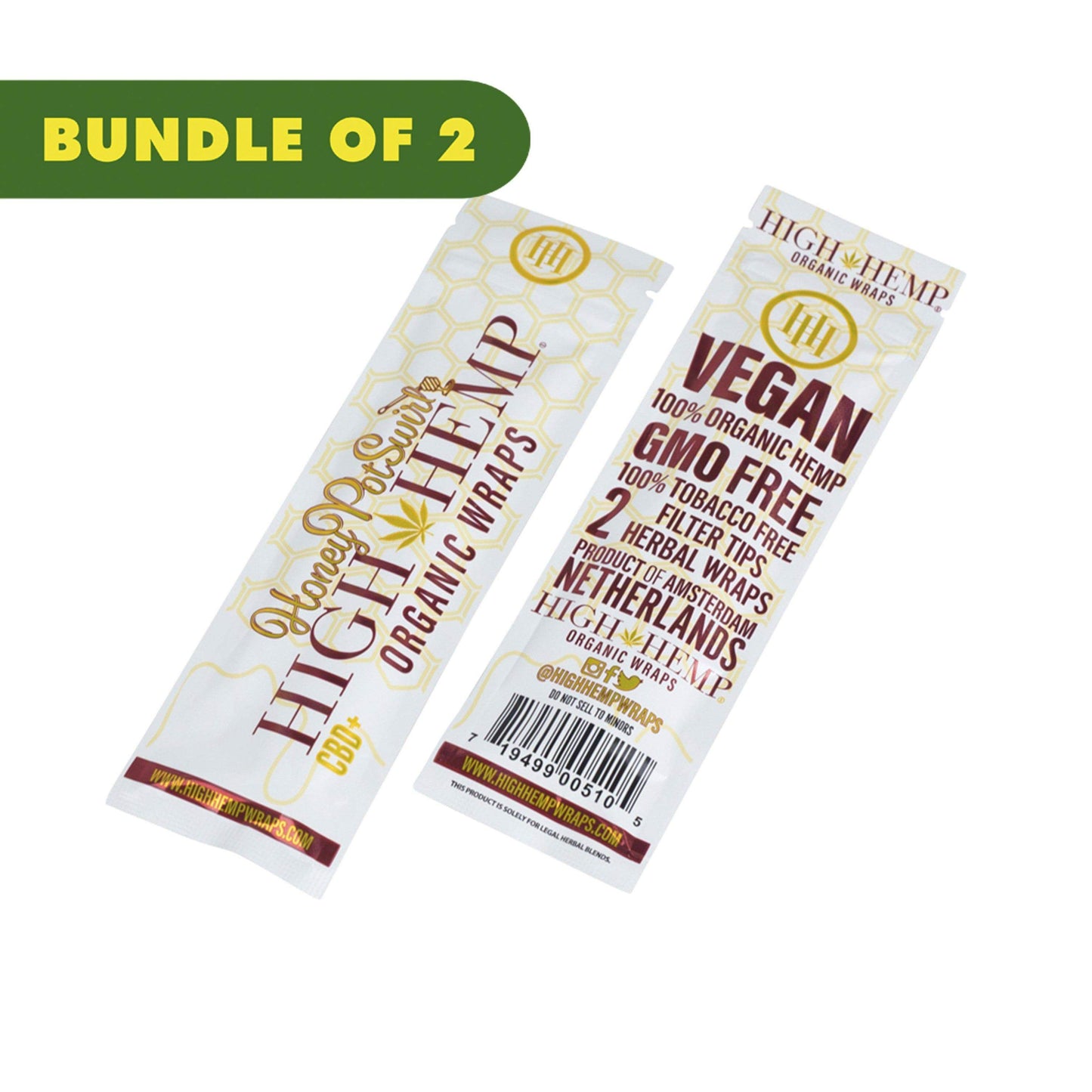 High Hemp Organic Wraps - 2 Pack