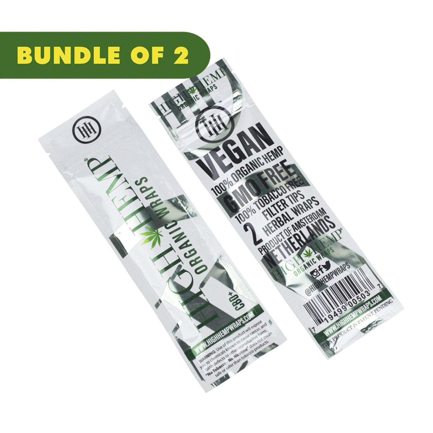 High Hemp Organic Wraps - 2 Pack