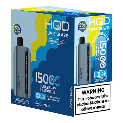 HQD Cuvie Glaze 15000 Disposable Vape 5 Pack