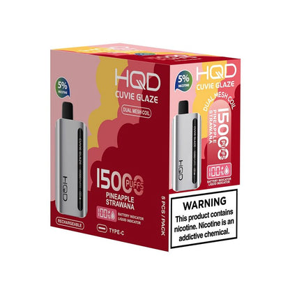 HQD Cuvie Glaze 15000 Disposable Vape 5 Pack
