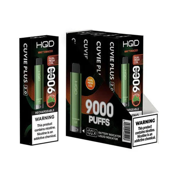 HQD Cuvie Plus 2.0 9000 Disposable Vape 5 Pack