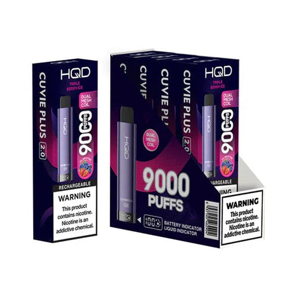 HQD Cuvie Plus 2.0 9000 Disposable Vape 5 Pack
