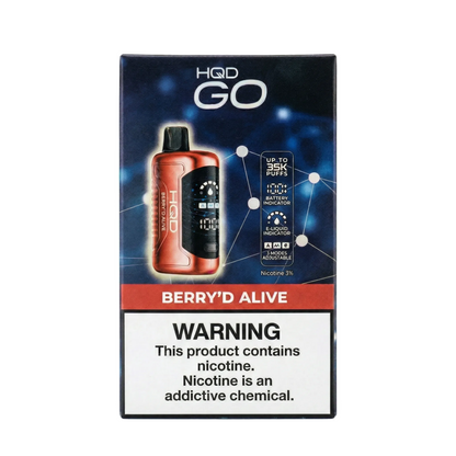 HQD GO Disposable Vape 35000 Puffs 3% - Berry'D Alive