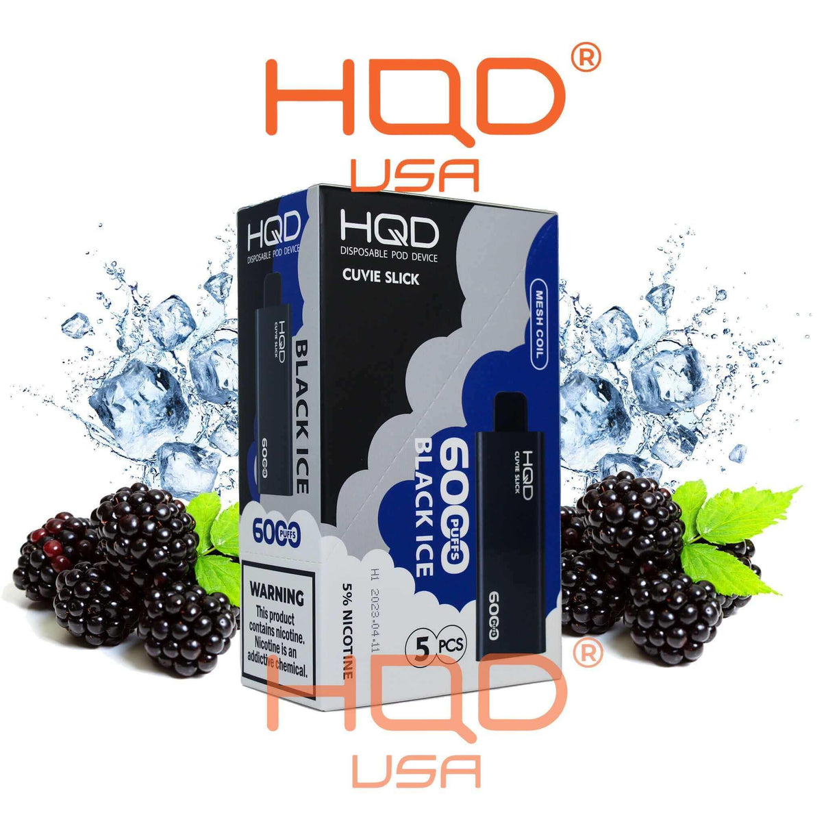 HQD | Cuvie Slick (5 Pack) | Disposable Vapes | HQD Tech USA