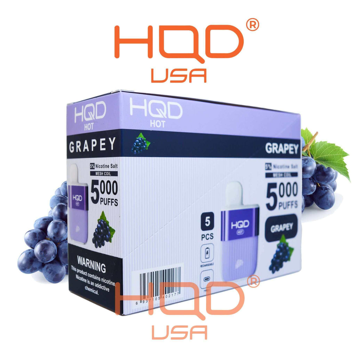 HQD | HOT (5 Pack) | Disposable Vapes | HQD Tech USA