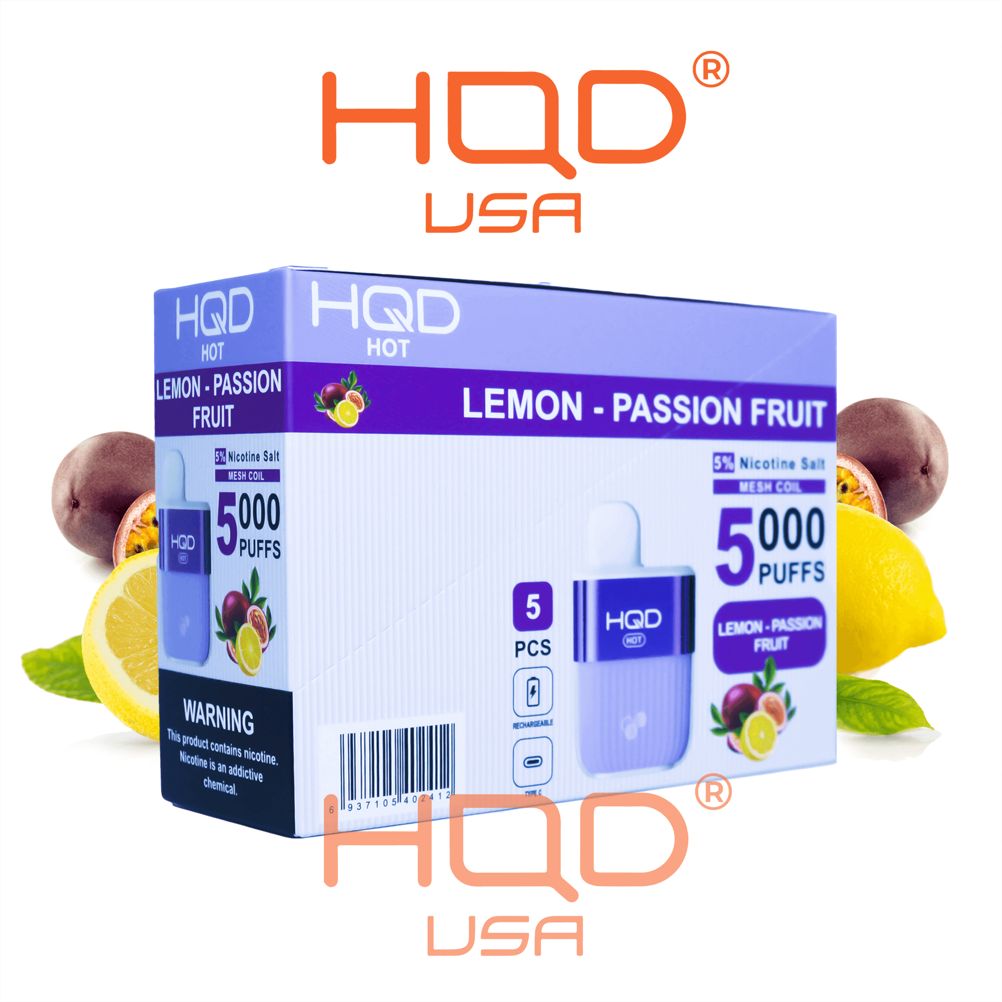 HQD | HOT (5 Pack) | Disposable Vapes | HQD Tech USA