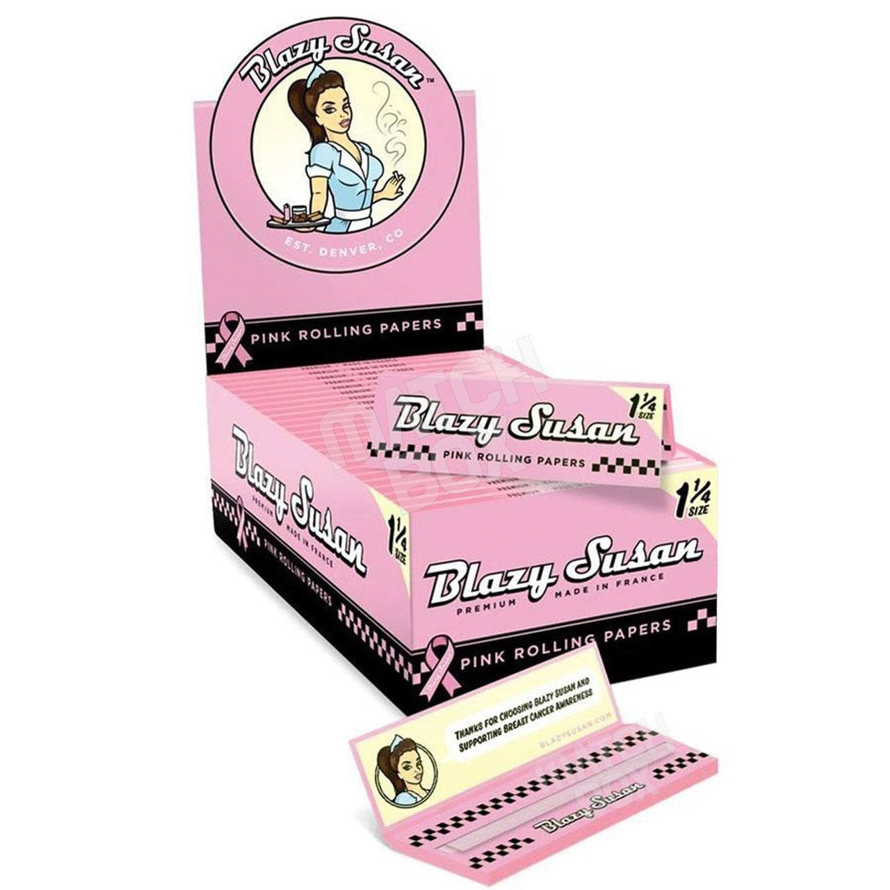 Blazy Susan Pink Rolling Papers 1-1/4″