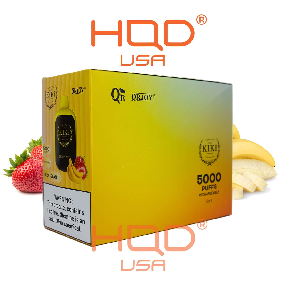 KIKI "On The Go" 5000 Puffs Disposable Vape 5 Pck HQD Tech USA KIKI "On The Go" 5000 Puffs Disposable Vape 5 Pck HQD Tech USA