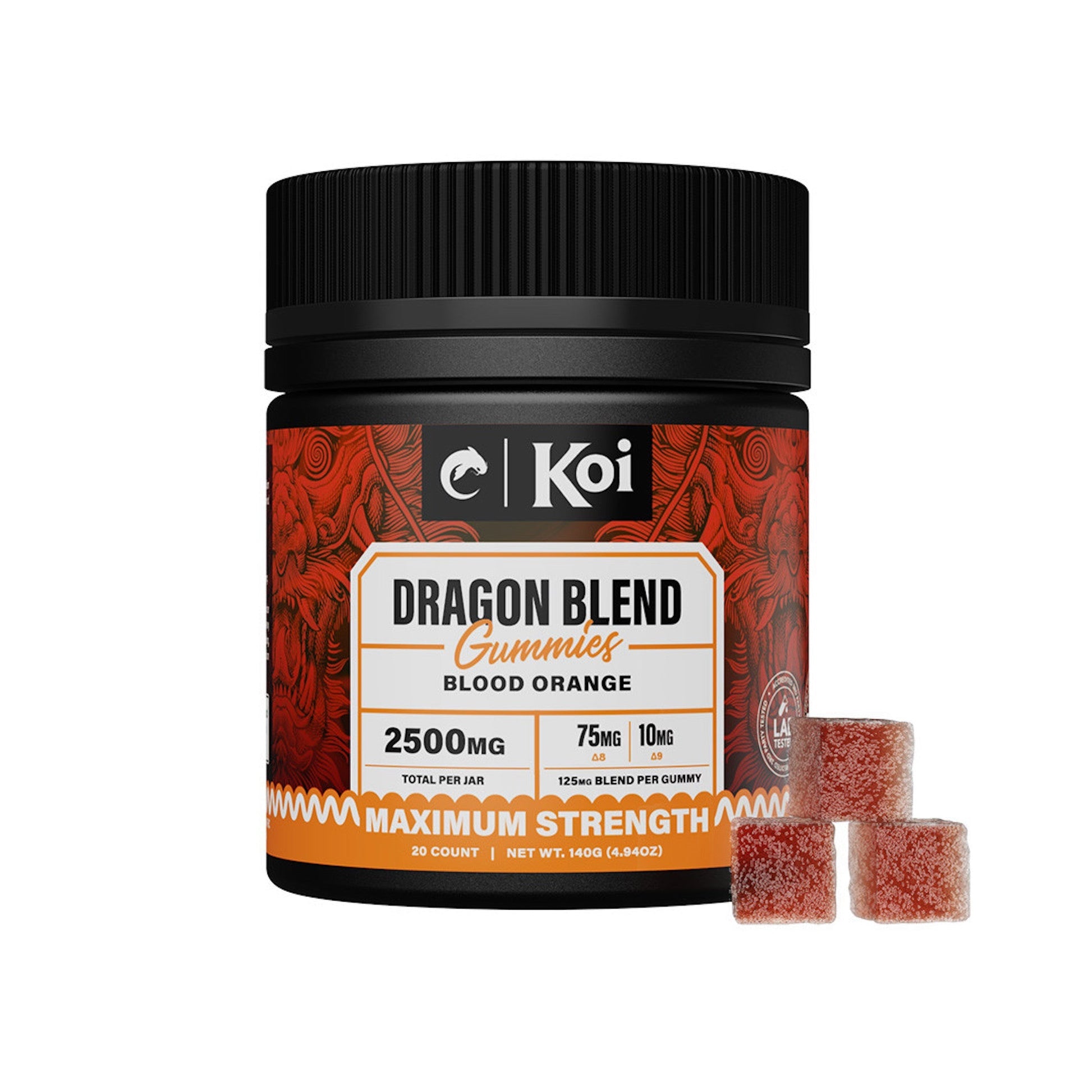 Koi Dragon Blend Blood Orange Gummies - 2500mg - hqdtechusa