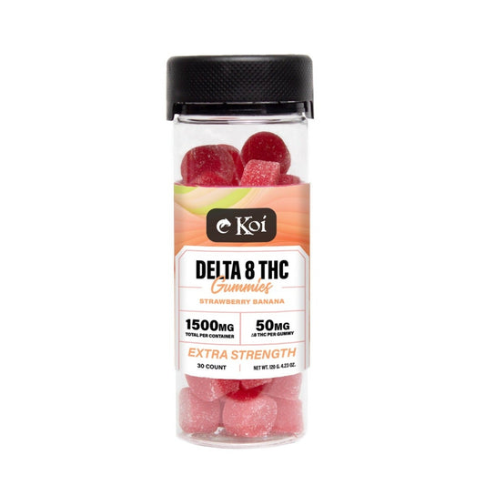 Koi Extra Strength Delta 8 Strawberry Banana Gummies - 1500mg - hqdtechusa