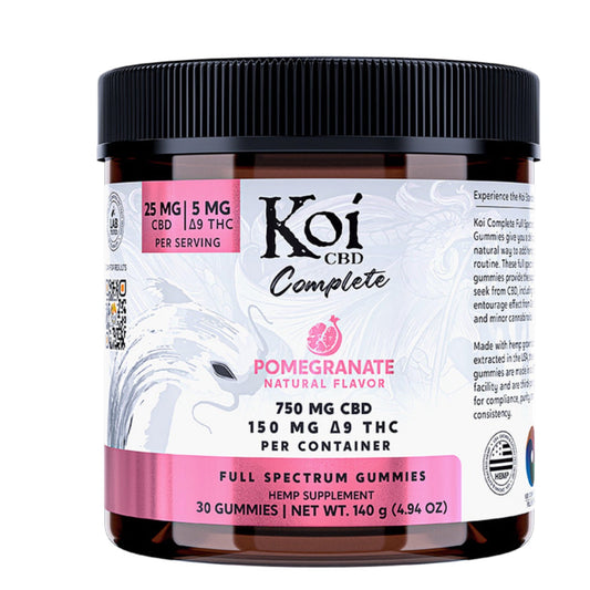 Koi Pomegranate Full Spectrum CBD + THC Complete Gummies - 750mg - hqdtechusa