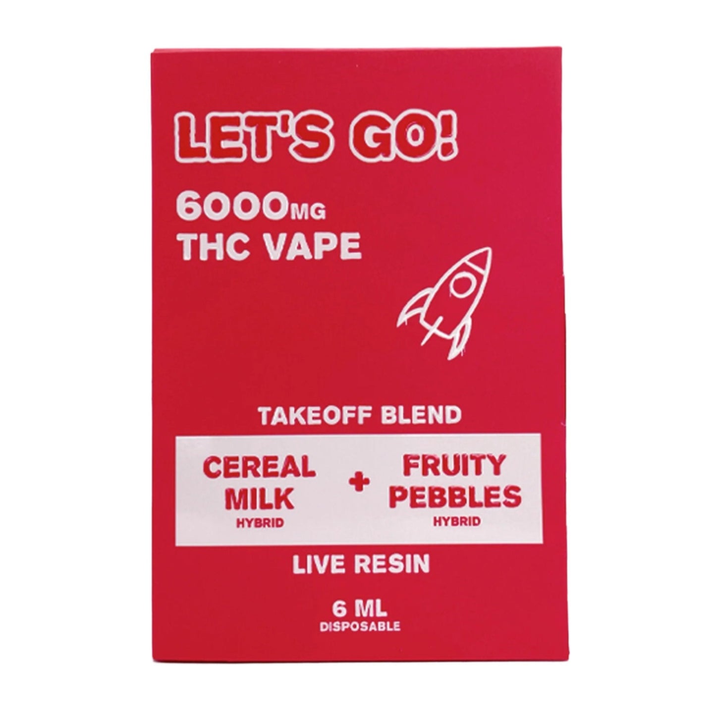 Lets Go! Takeoff Blend Live Resin Vaporizer - 6000mg