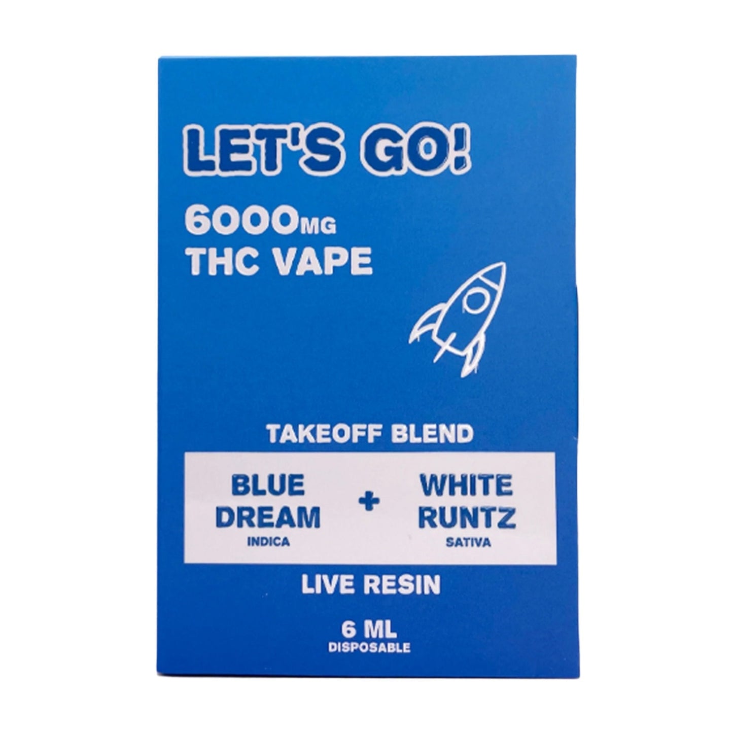 Lets Go! Takeoff Blend Live Resin Vaporizer - 6000mg