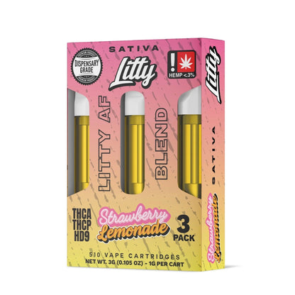 Litty AF Blend Strawberry Lemonade Cartridge - 3 Pack - hqdtechusa