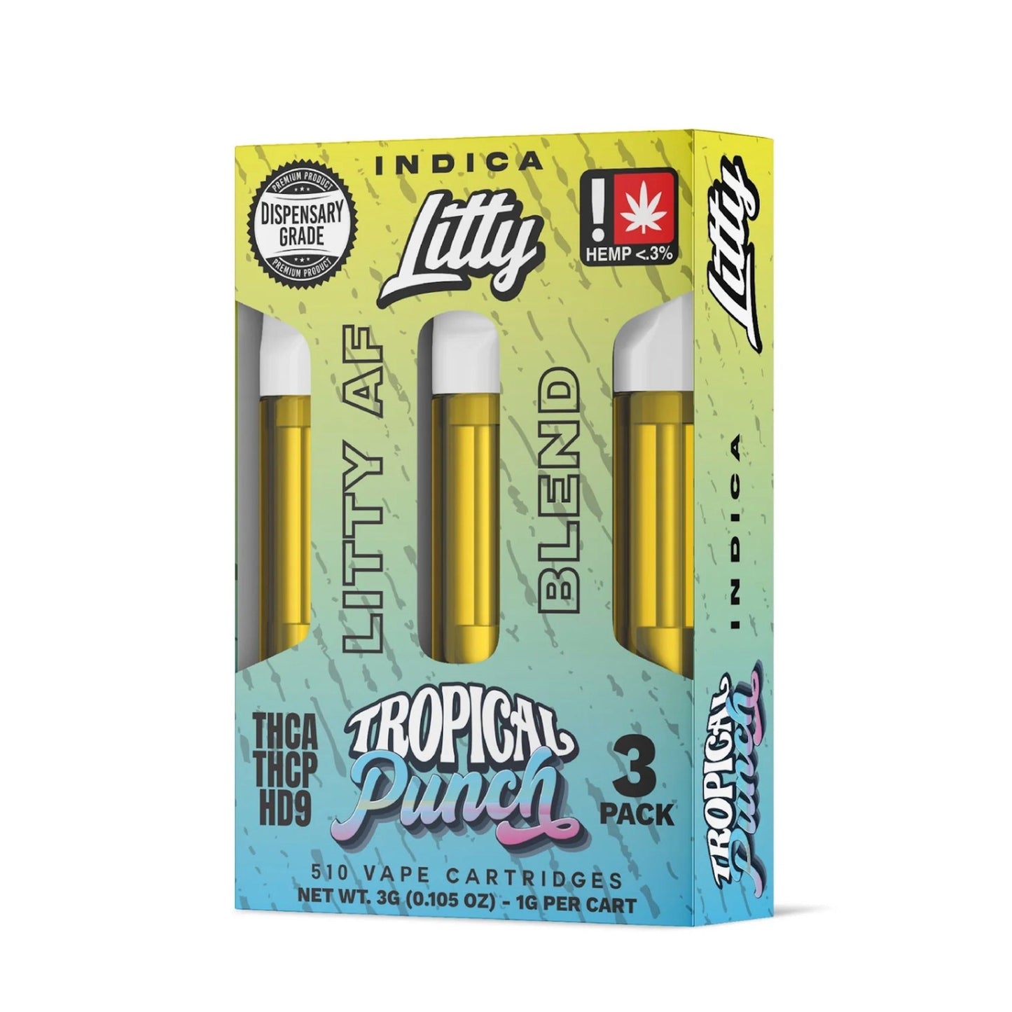 Litty AF Blend Tropical Punch Cartridge - 3 Pack - hqdtechusa