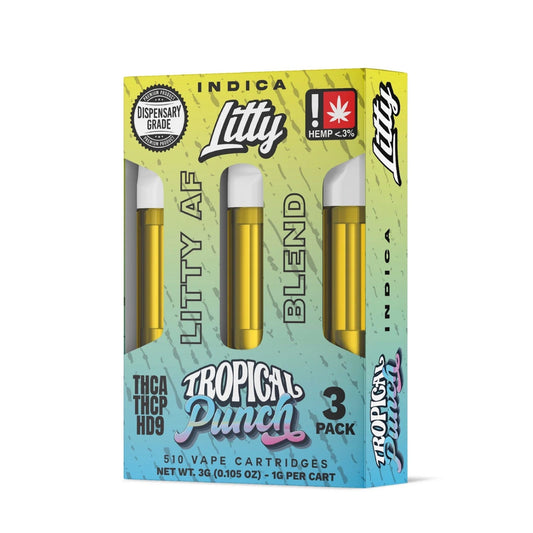 Litty AF Blend Tropical Punch Cartridge - 3 Pack - hqdtechusa