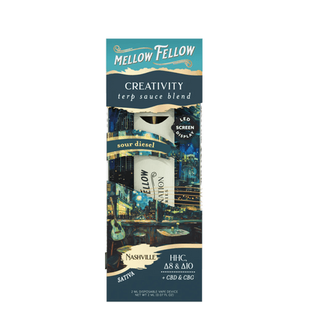 Mellow Fellow Creativity Blend Terp Sauce Disposable Vape 2ML | THC Disposable Vapes | HQD Tech USA