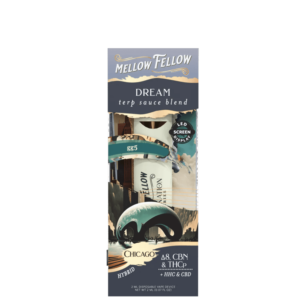 Mellow Fellow Dream Blend Terp Sauce Disposable Vape 2ML | THC Disposable Vapes | HQD Tech USA