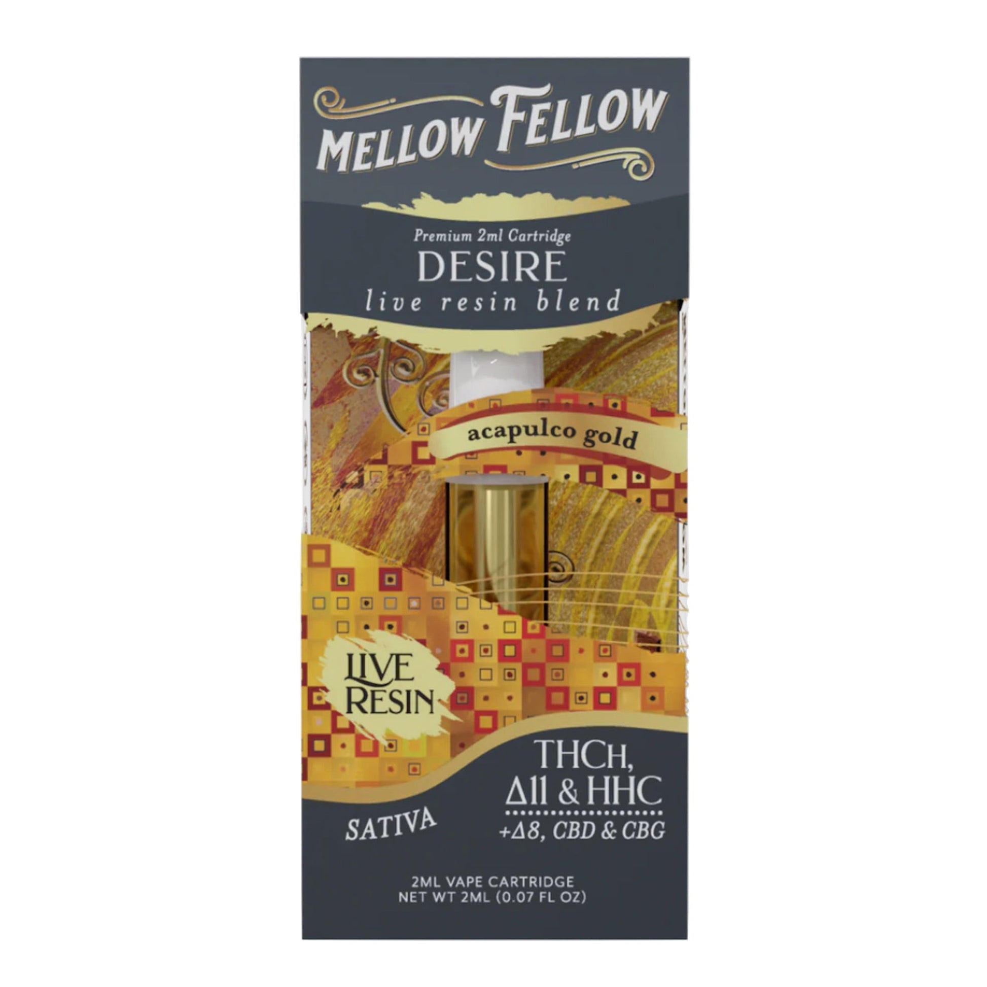 Mellow Fellow Live Resin Acapulco Gold Cartridge - 2000mg - hqdtechusa