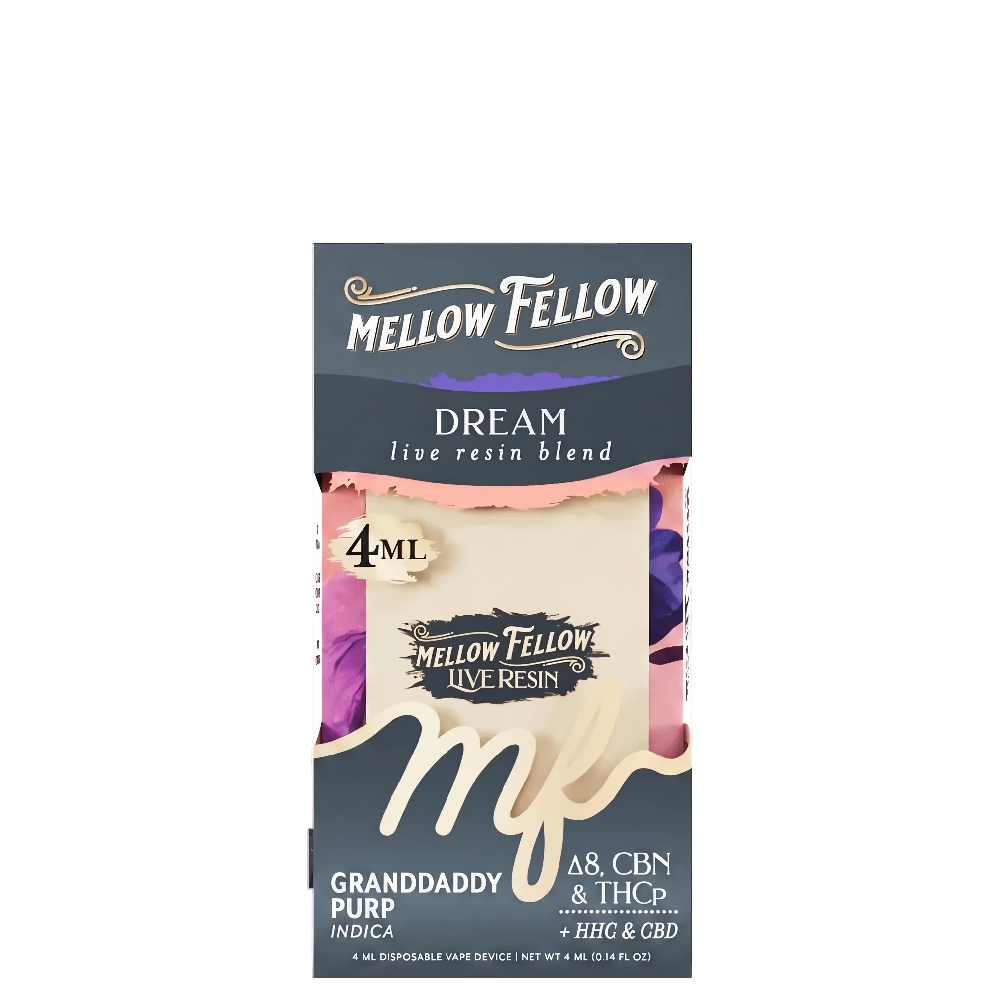 Mellow Fellow Live Resin Blend 4ML - Granddaddy Purp