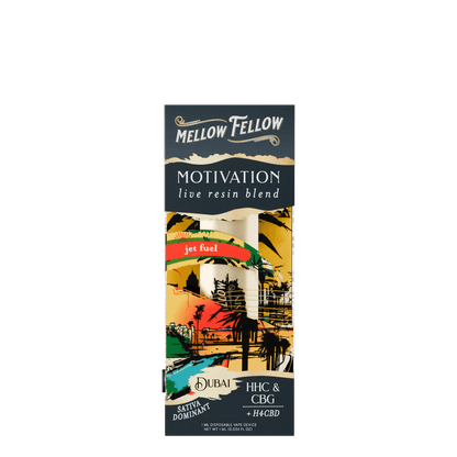 Mellow Fellow Motivation Blend Live Resin Disposable Vape 1ML | THC Disposable Vapes | HQD Tech USA