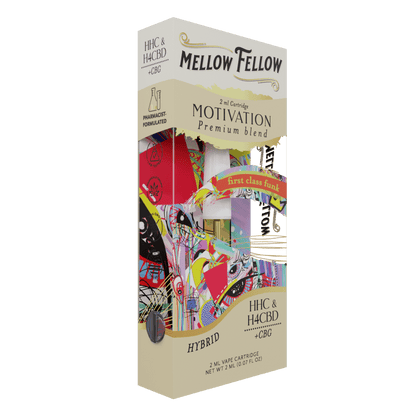 Mellow Fellow Motivation Premium Blend Vape Cartridge 2ML | THC Vape Carts | HQD Tech USA