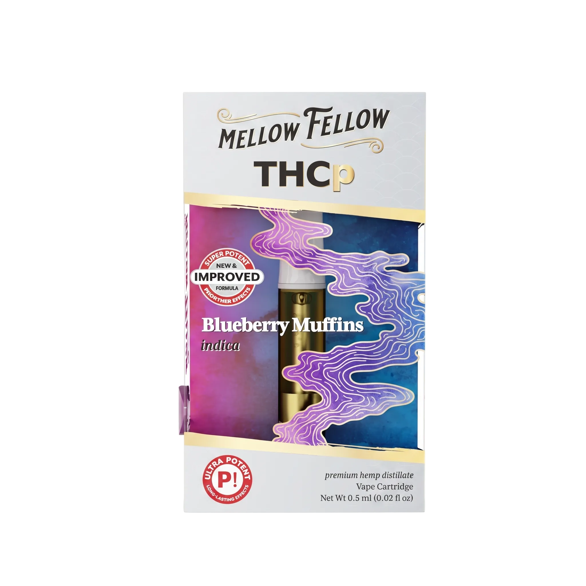 Mellow Fellow THCP Vape Cartridge 0.5ml - Blueberry Muffins
