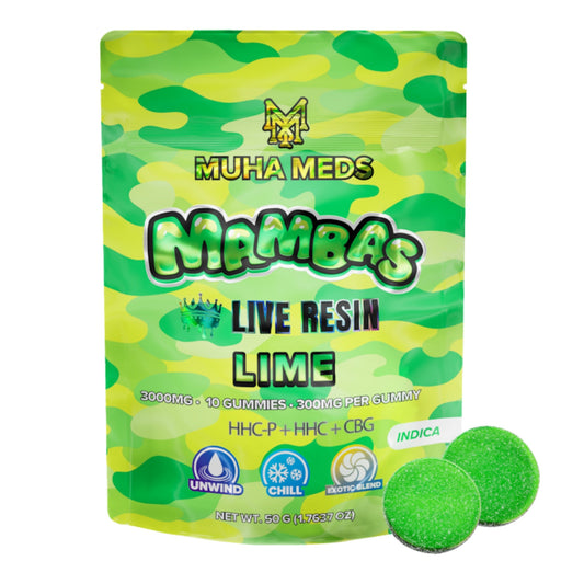 Muha Meds Live Resin Lime Gummies - 3000mg - hqdtechusa