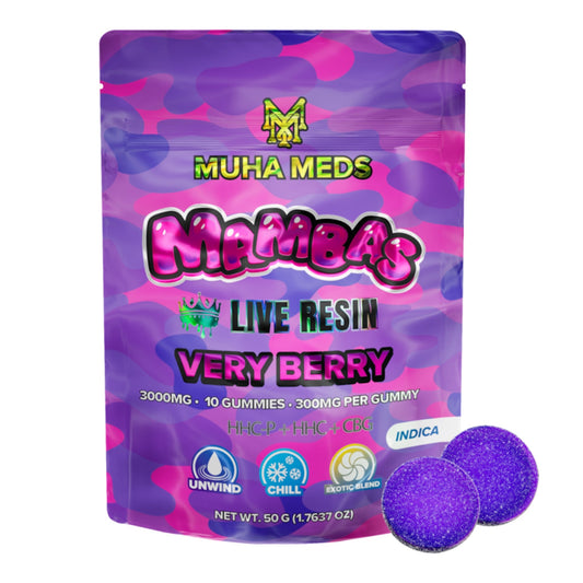 Muha Meds Live Resin Very Berry Gummies - 3000mg - hqdtechusa