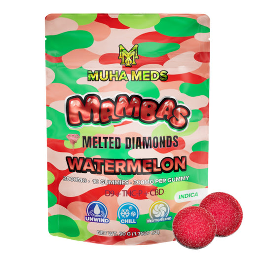 Muha Meds Melted Diamond Watermelon Gummies - 3000mg - hqdtechusa