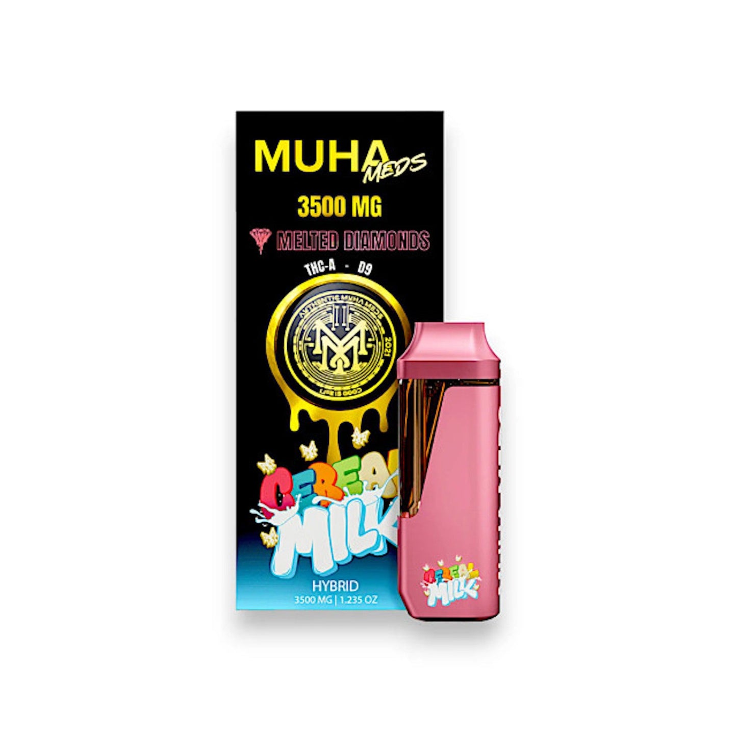 Muha Meds Melted Diamonds THC-A + Delta 9 Vaporizer - 3500mg - hqdtechusa