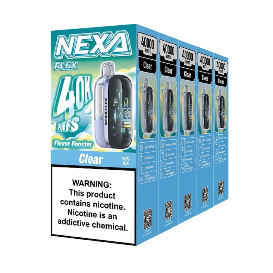 Nexa Flex Crystal Kit Flavor Boost 40k Puff Disposable Vape-Mod 5 Pack