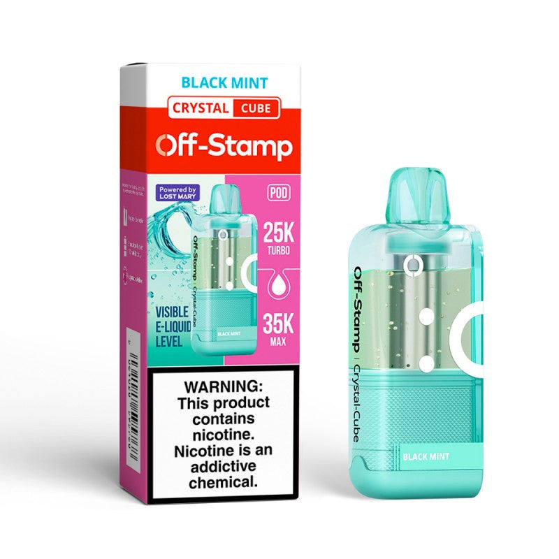 Off-Stamp Crystal Cube 35K Puffs - Black Mint