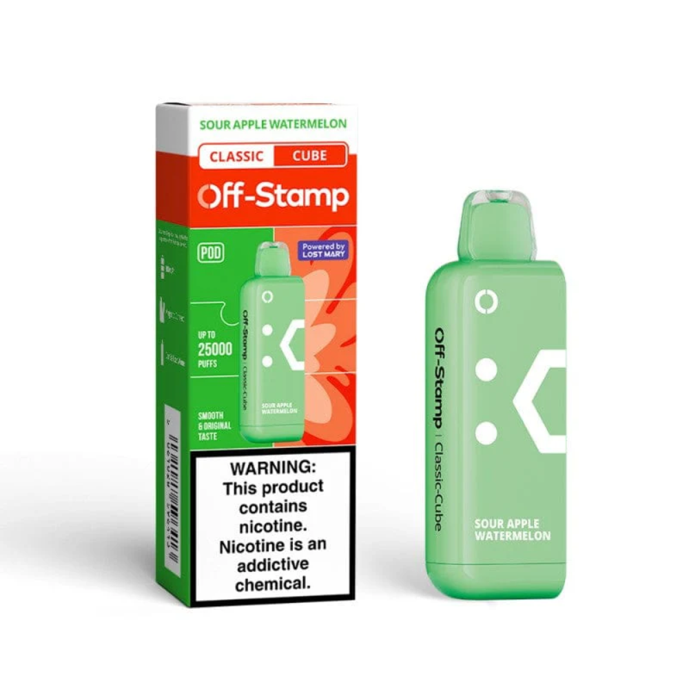 Off-Stamp Crystal Cube 35K Puffs - Sour Apple Watermelon