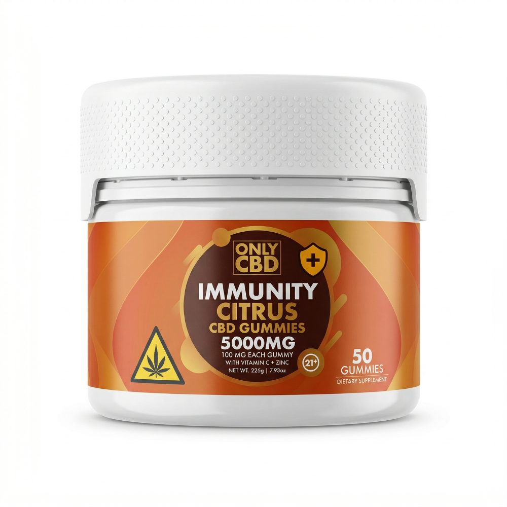 Only CBD Gummies 5000mg (50 Ct) - Immunity Citrus