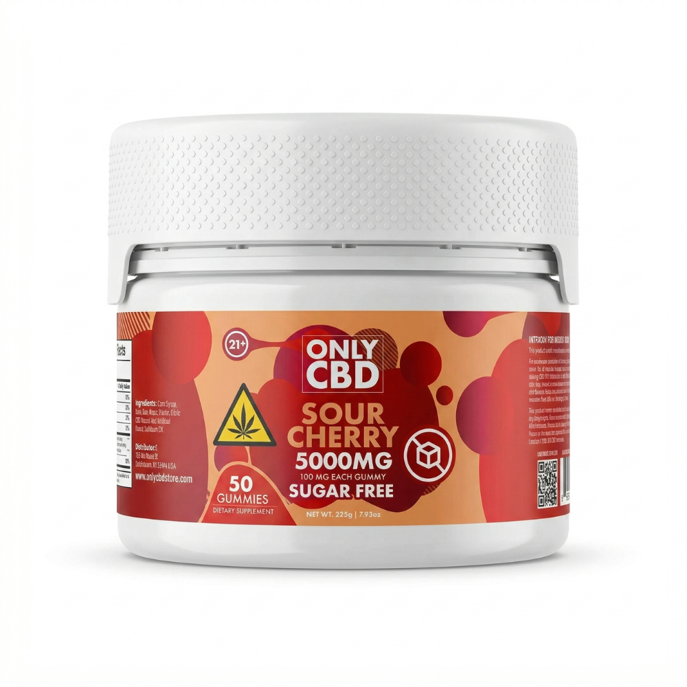 Only CBD Gummies 5000mg (50 Ct) - Sour Cherry