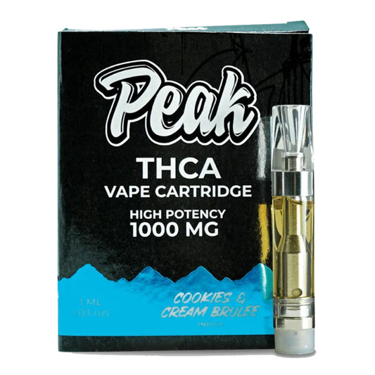 Peak THC-A Cookies n Cream Brulee Cartridge - 1000mg - hqdtechusa