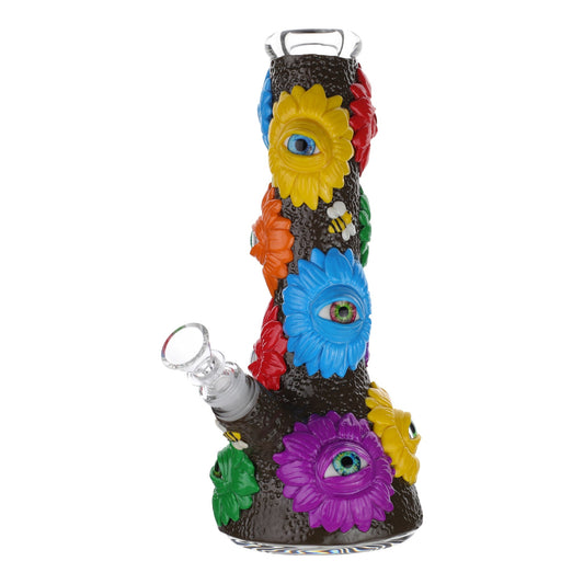 Pheasants Eye Beaker Bong - 10in - hqdtechusa