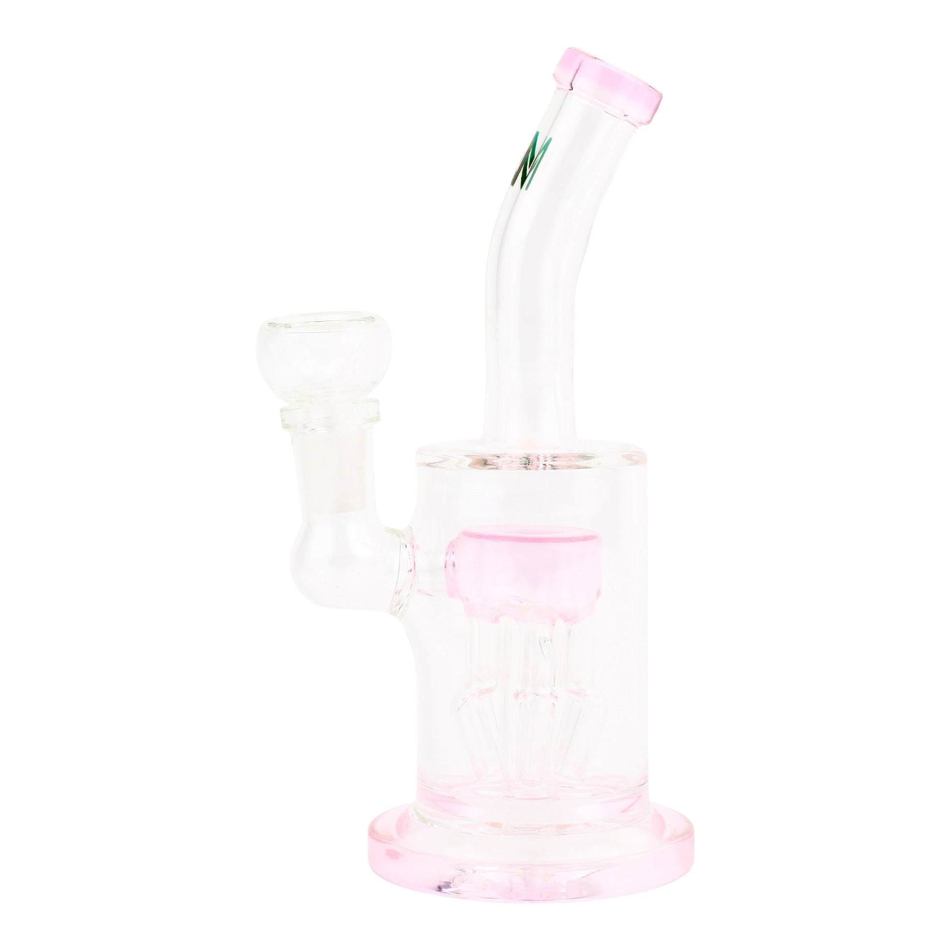 Pink Tilted Tree Perc Bong - 7in - hqdtechusa